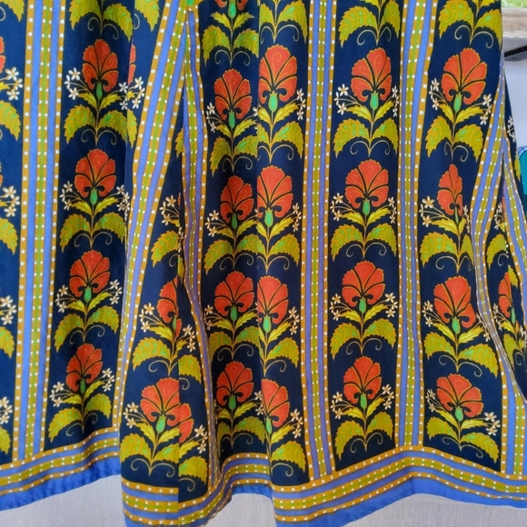 MASKIT RARE Israeli Vibrant Green Maxi Dress Sz M - Picture 3 of 7